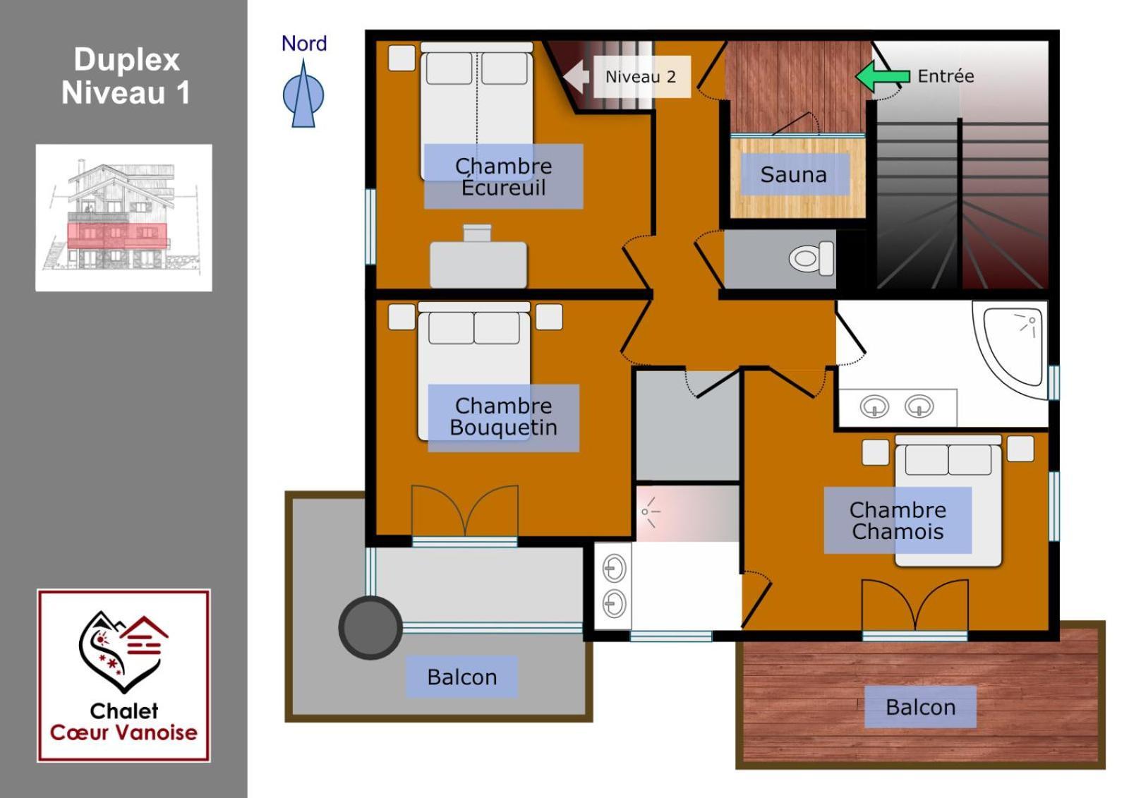 Chalet Des Trappeurs Coeur Vanoise 15 Persons Ла-Плань Экстерьер фото